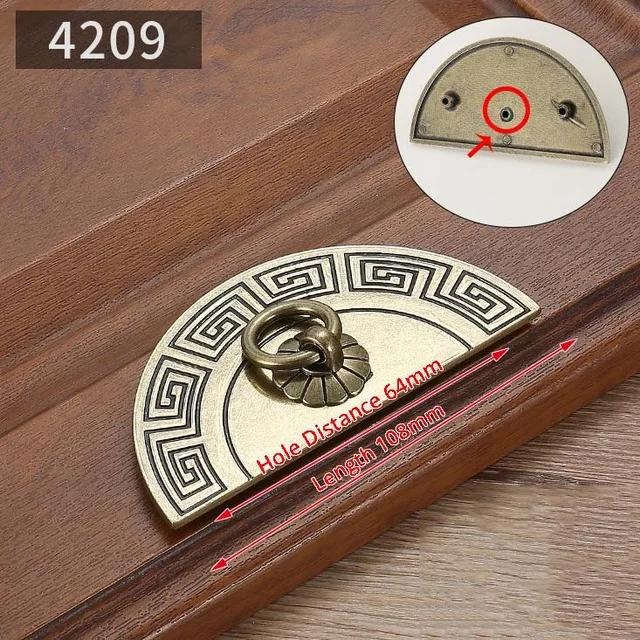 4209 Винтажный старинный Бронзовый Шкаф Ручки мебель в китайском стиле ручки ящика дверные ручки для гардероба мебельная фурнитура - Цвет: 4209