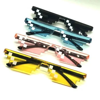 

Funny Mosaic Glasses Farmeless Shade Sunglasses Party Cosplay Costume For Adult And Child