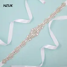 NZUK – ceinture pour robe de mariée, en opale, avec strass, pour femmes