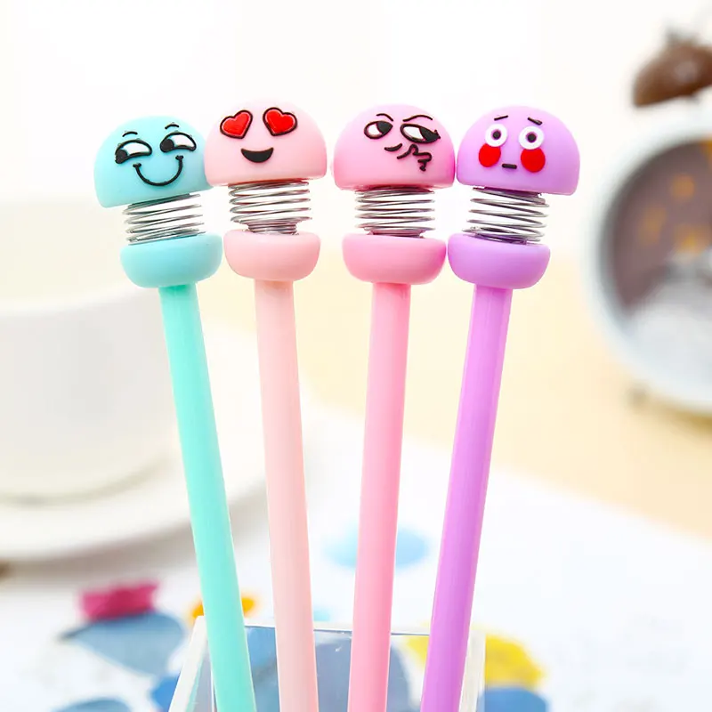 smiling mixed 4pcs Смешанный набор милых гелевых ручек кавайный кактус панда кошка цветок Единорог Kawai Новинка офисный стационарный элемент Розовая пантера Рождественский подарок - Цвет: smiling mixed 4pcs