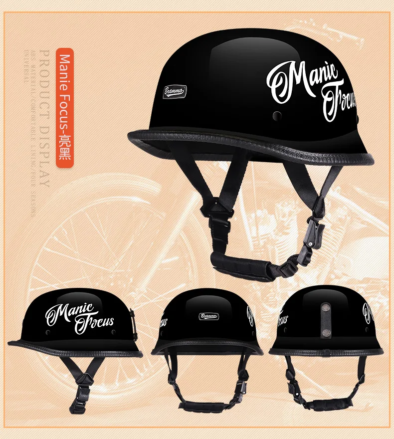 BRAMMO, винтажный мотоциклетный шлем на половину лица, мотоциклетный шлем, мото морорбайк, скутер, ретро шлемы, немецкий стиль