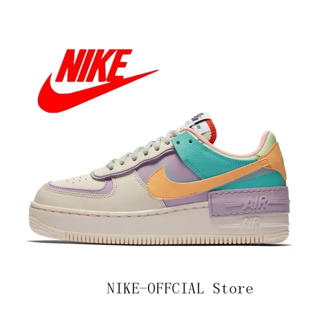 Nike Air Force 1 Af Vrouwen Demping Sneakers Candy Wit Roze Paars Maat 36  40 CI0919 101|Skateboarden| - AliExpress