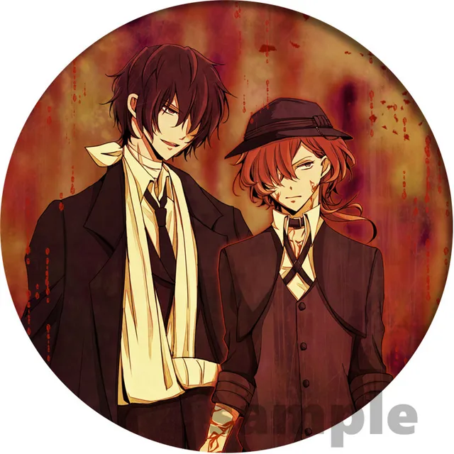 Free Shipping Anime Pin Bungo Stray Dogs Figure Cosplay Badge Backpack Icon Button Cartoon Brooch Accessories Gifts 21
