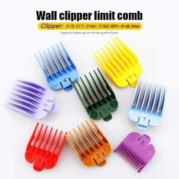 

8 Pcs Universal Hair Clipper Limit Comb Guide Attachment Size 3/6/10/13/16/19/22/25mm Barber Replacement Accessories Styling
