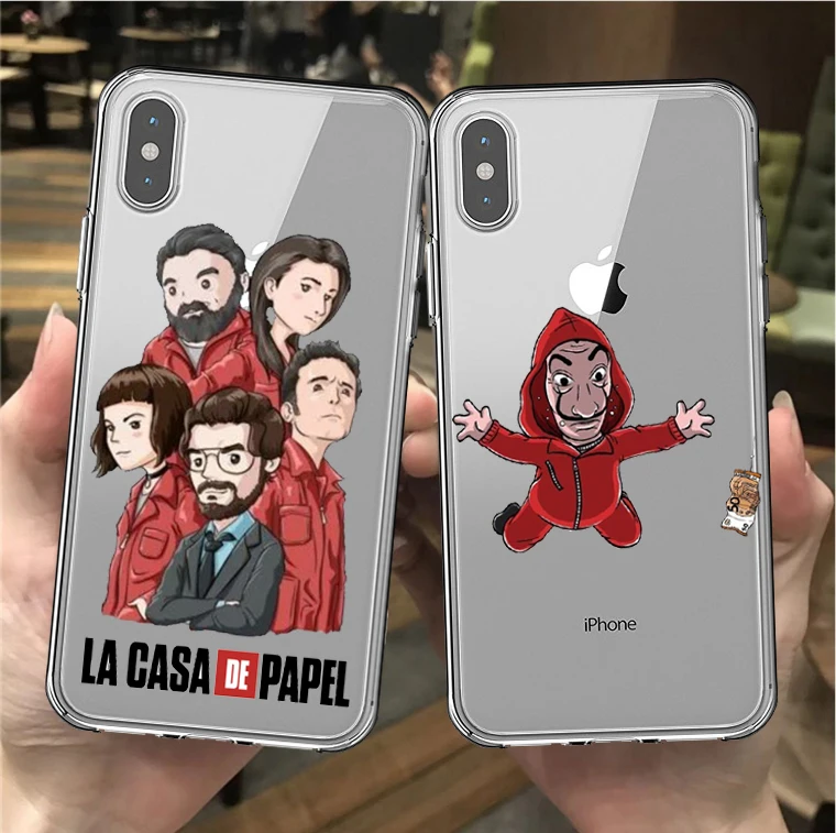 Испания ТВ La Casa De Papel деньги Heist Мягкий силиконовый чехол для телефона iPhone 11 11PRO MAX 5S