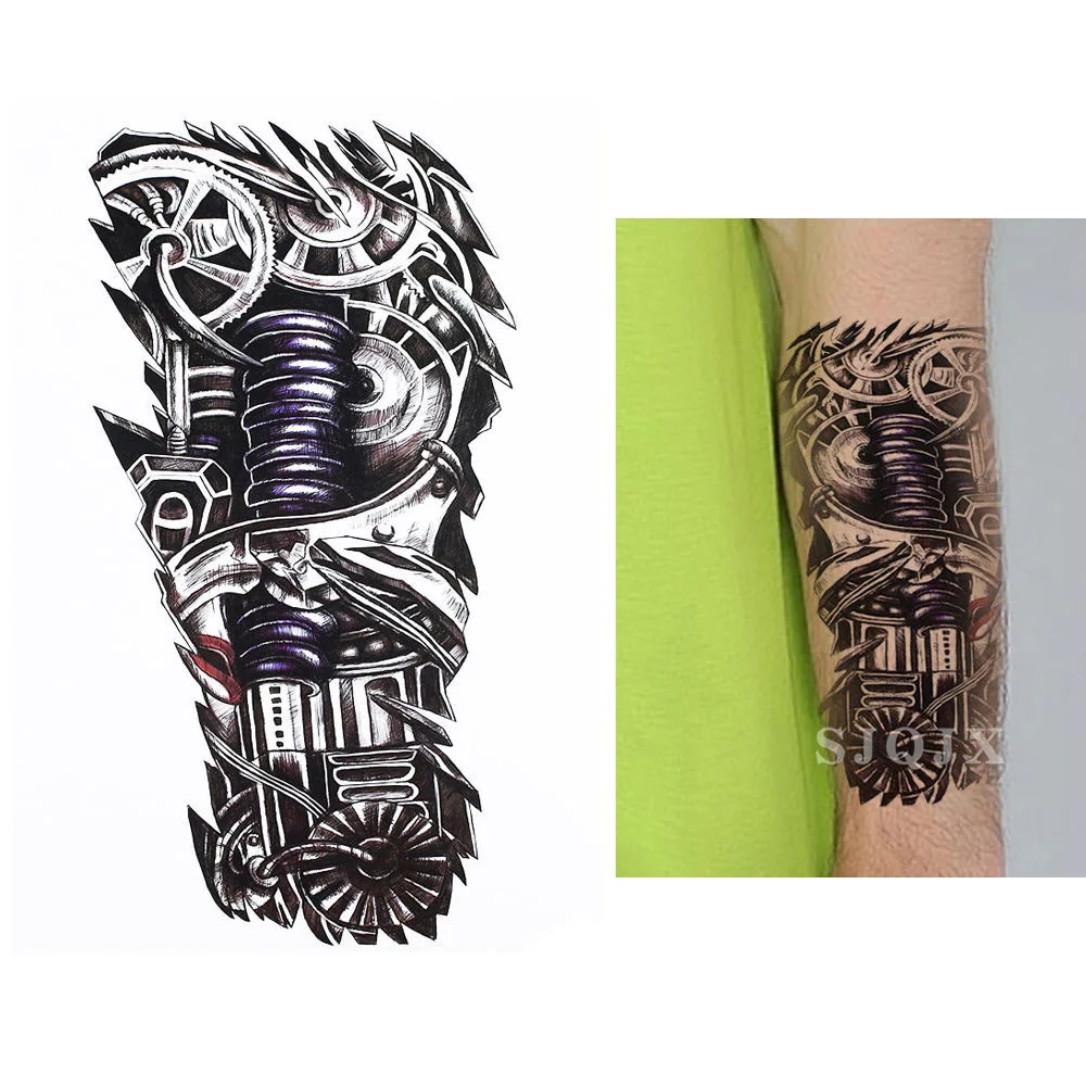 1 piece Temporary waterproof tattoo sticker flower owl bird skull Coloured Arm fake tattoo Small body art tattoo sticker - Цвет: V