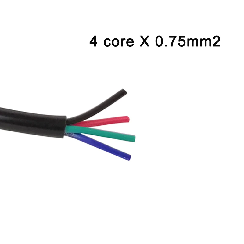 4 core X 0.75mm2 10 м резиновый мягкий кабель 18 AWG 0,75 мм2 силовой провод 2/3 жилы контакты медный провод проводник Электрический YZW кабель черный - Цвет: 4 core X 0.75mm2