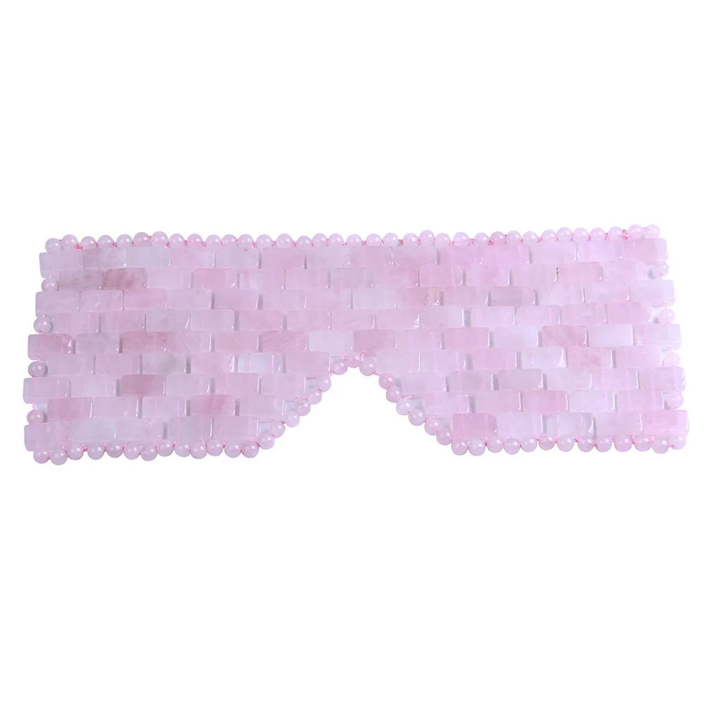 Pink Собранные подарки, облегчение усталости, здоровье, Нефритовая маска для глаз, портативная, практичная, изысканная, для удаления морщин, домашний массажный инструмент, охлаждающий - Цвет: Pink