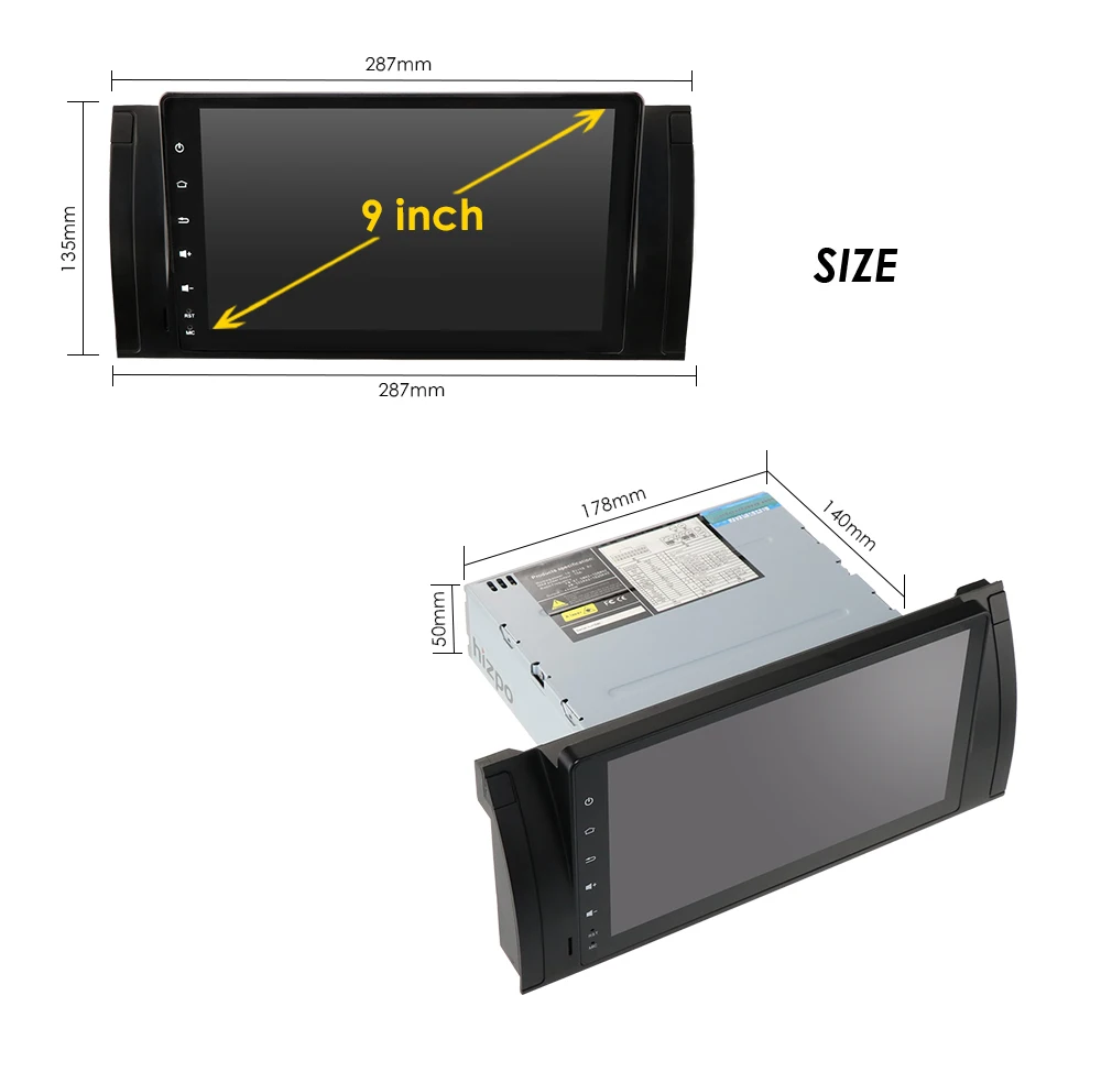 4/8 ядерный Android 9,0 1Din автомобиль не dvd плеер для BMW E39 X5 M5 E38 E53 мультимедиа аудио стерео радио видео gps навигации головное устройство