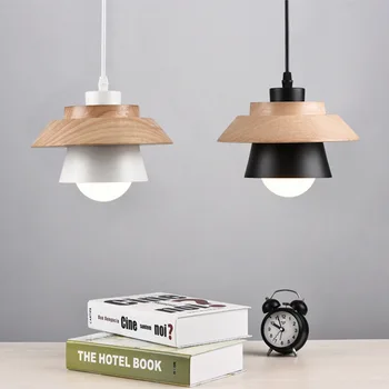 

Nodirc Vintage Lamp Easy Install Wood Hanging Lamp With E27 , 3 Heads Metal Pendant Light For Livingroom Kitchken Dinning room