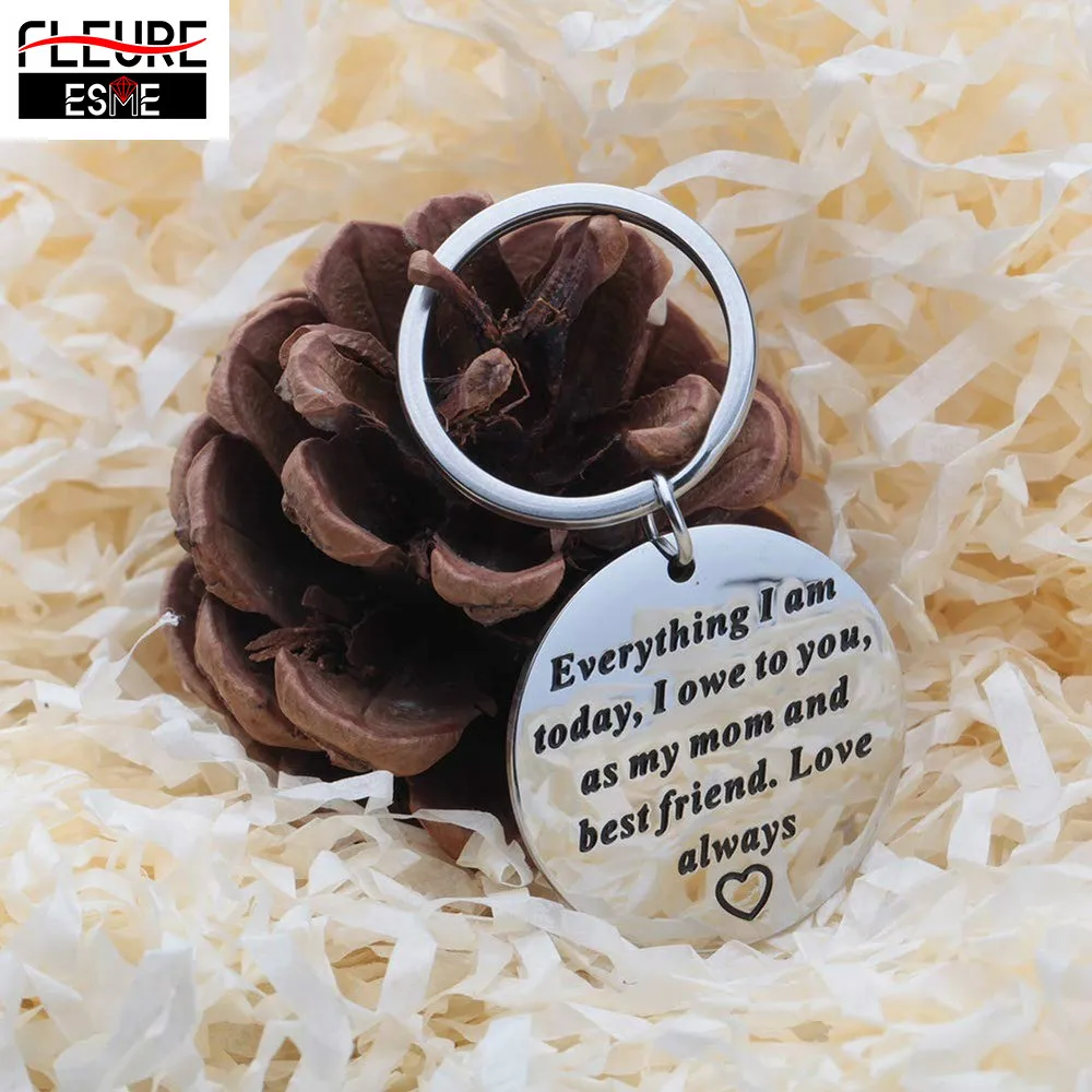 

Mothers Day Gifts Keychain for Mom from Daughter Son Remember I Love You Mom Birthday Family Pendant Keyring for Women Her