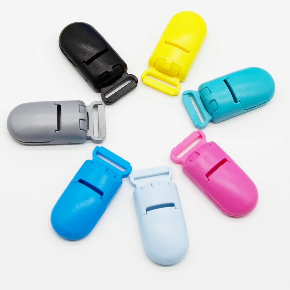 Cute-idea Baby Silicone Teether 18mm 5pcs Plastic Clips Safe baby Toys Necklace Pendant Clamp For teething toys,silicone teething toys,baby teething toys,silicone teether,sensory chew necklaces