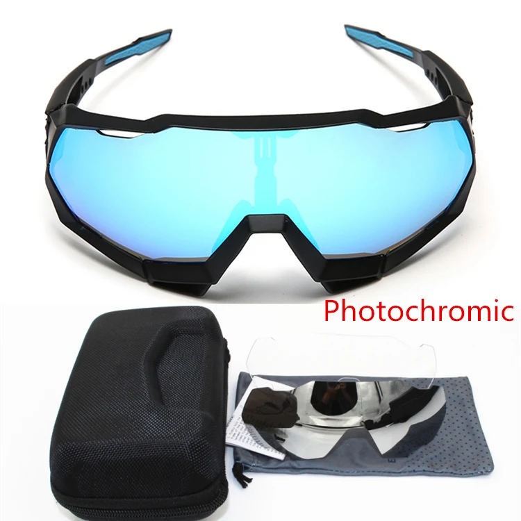 Auto change Photochromic SL Brand Base Sports Bicycle Sunglasses Gafas ciclismo Cycling Glasses Eyewear 3 lens Peter speed - Цвет: 2