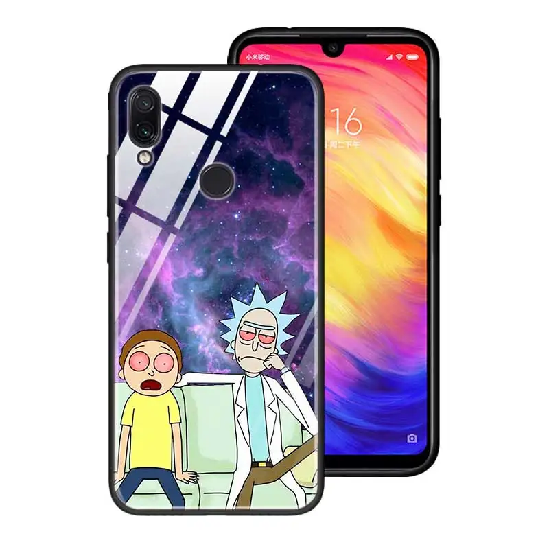 Чехол из закаленного стекла для Red mi 7 8A Note6 7 8 K20 K20 Pro Shell для Xiaomi mi A3 CC9E CC9 силиконовый край чехол Рик Морти Пикл - Цвет: T02