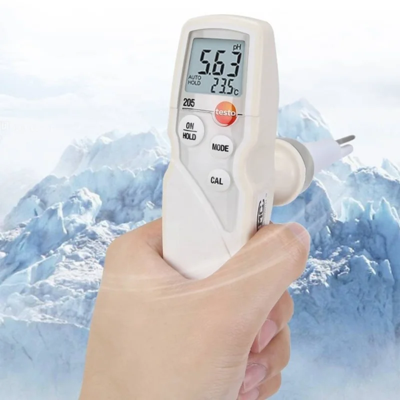 Testo 205 PH Meter Tester Professional Digital Temperature Measuring Device  For Meat Semi-solid Media