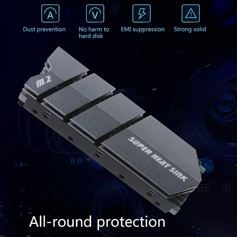 

1Set M.2 SSD NVMe Heat Sink Aluminum Heatsink with Thermal Pad for M2 2280
