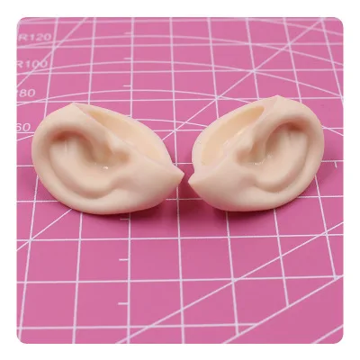Blyth Doll Ears for Blyth Doll Icy Doll White Natural Tan Dark and Super Black Skin Only Ears No Doll Children Toys for Girls - Цвет: white human ear