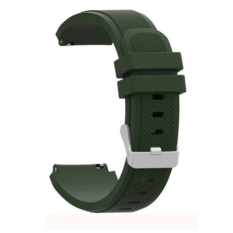 22 мм силиконовый ремешок для Ticwatch Pro Смарт-часы спортивный цветной моющийся ремешок для Xiaomi Huami Amazfit Stratos 2 2S ремешок для часов - Цвет: Army green