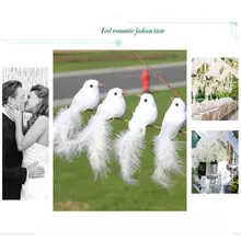 12 шт. искусственный пенный перо имитация птицы с зажимами для рождественской елки Dec 634E