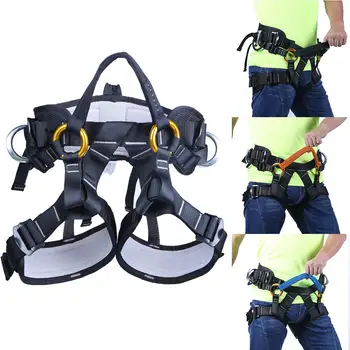 

Tree Carving Rock Climbing Harness Equip Gear Rappel Rescue Safety Seat Belt Waist Support Half Body Aerial Survival tool
