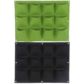 

Plant Grow Bag Degradable Vertical Hanging Wall Garden Plant 12 Pockets Grow Container Planter Container