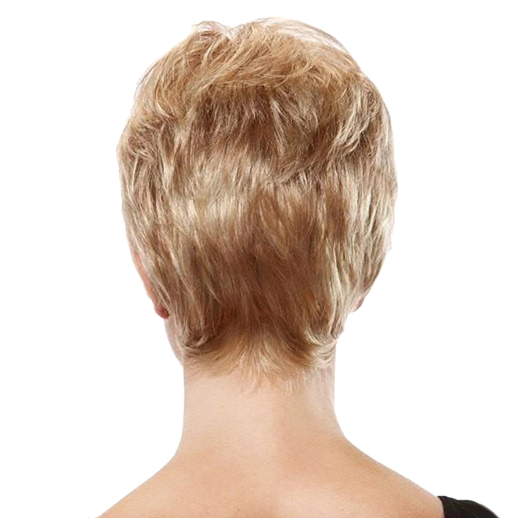 8 дюймов короткие прямые парики человеческих волос Pixie Cut шикарный парик для женщин с челкой-коричневый/винный красный/золотой/светло-Золотой/Серебряный опционально