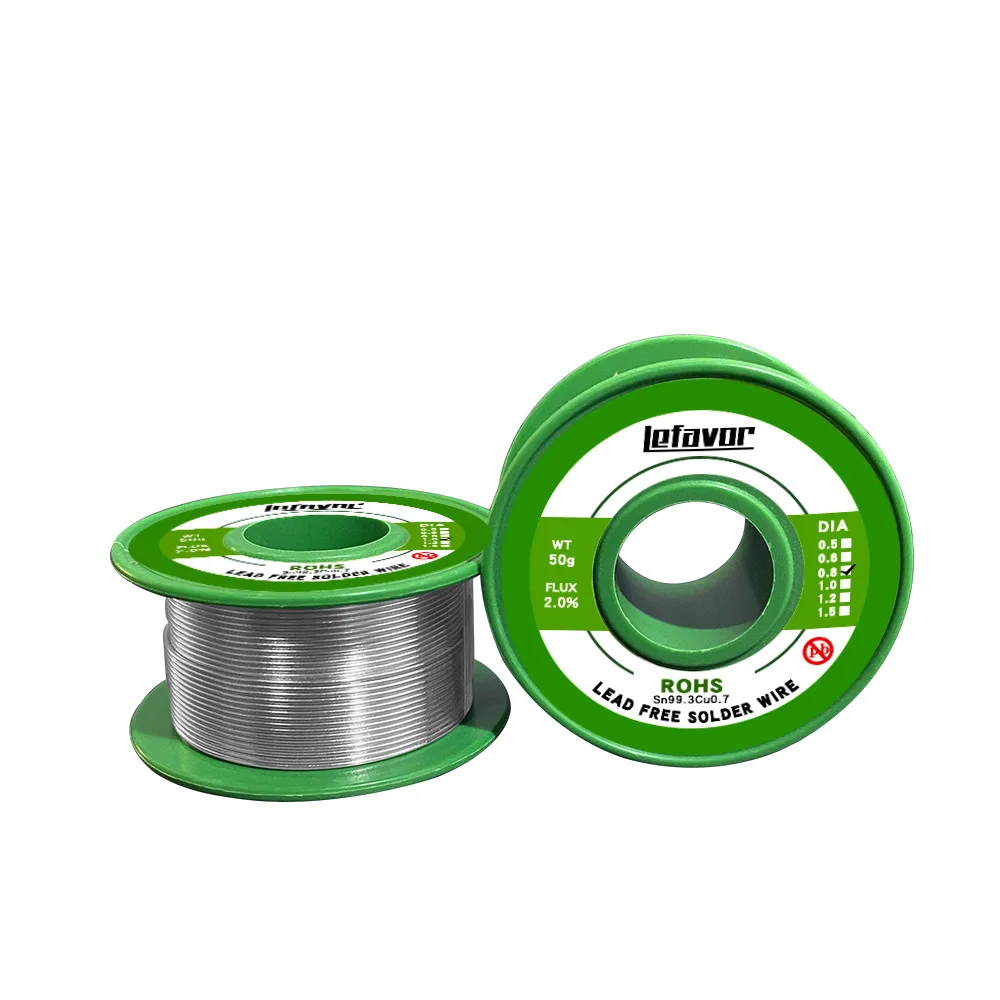 0.8mm/1.0mm 50g Lead Free Solder Wire Wick Welding Tin Environmental Protection Roll Soldering Tools Sn99.3Cu0.7 | Инструменты