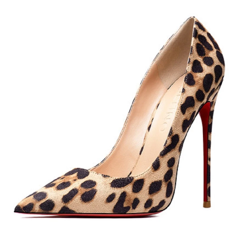 red bottom shoes leopard