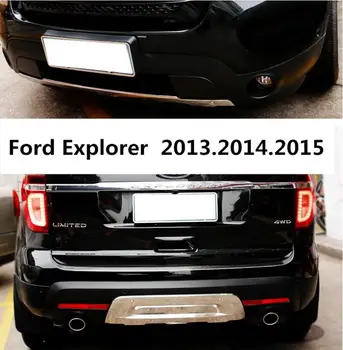 

For Ford Explorer 2013.2014.2015 Bumper Protector Guard Anti-impact Plate HighQuality Stainless Steel Front+Rear Car Accessories