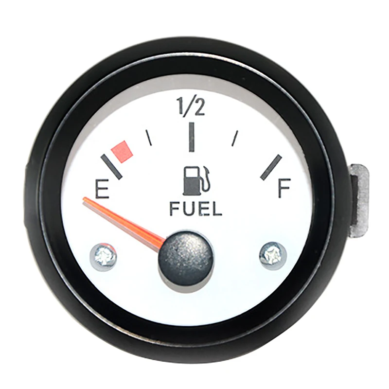 2 Inch 52MM White Surface Pointer Fuel Gauge with Oil Float, Car Instrument, Modified Car