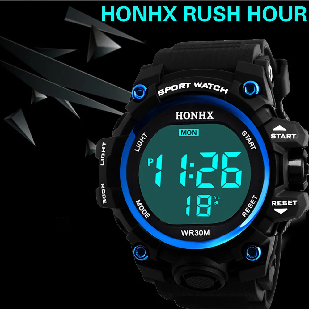 Новые продукты Горячая Распродажа водонепроницаемые часы мужские электронные часы Аналоговые военные спортивные светодиодный дисплей цифровые часы мужские 50