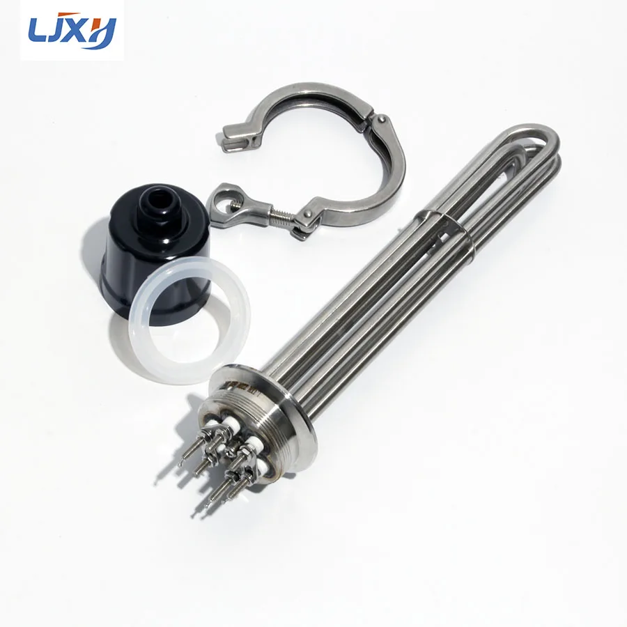 LJXH All 304SS 2&quottri Electric Heater Heating Element 3KW/4.5KW/6KW/9KW/12KW 220V380V for Homebrew with clamp | Бытовая техника