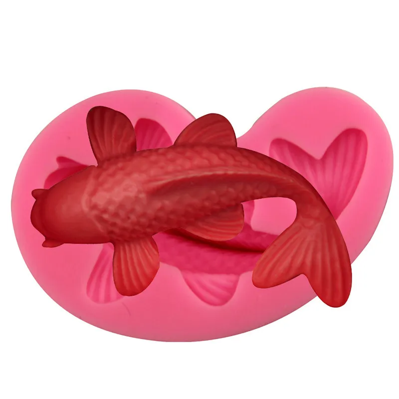 Carp small goldfish silicone mold chocolate fondant cake baking gypsum hand dripping soap ornaments | Дом и сад