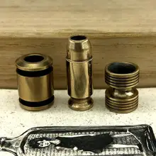 3 вида стилей выбрать EDC Инструменты Нож бусины латунные цилиндрические бусы на шнурок Паракорд нож латунный Пуля Форма Брелок инструмент DIY кулон