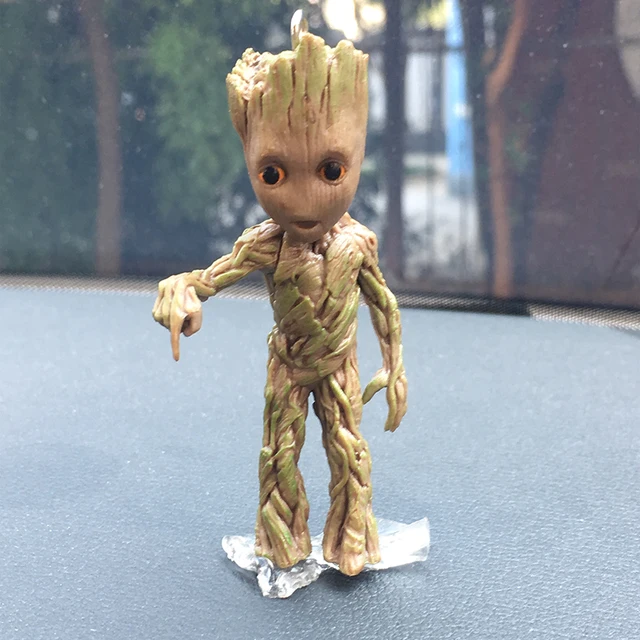 Car Interior Decoration Personality Groot Action Figure Sitting Model Anime Mini Doll Car Goods Interior Decoration Accessories E