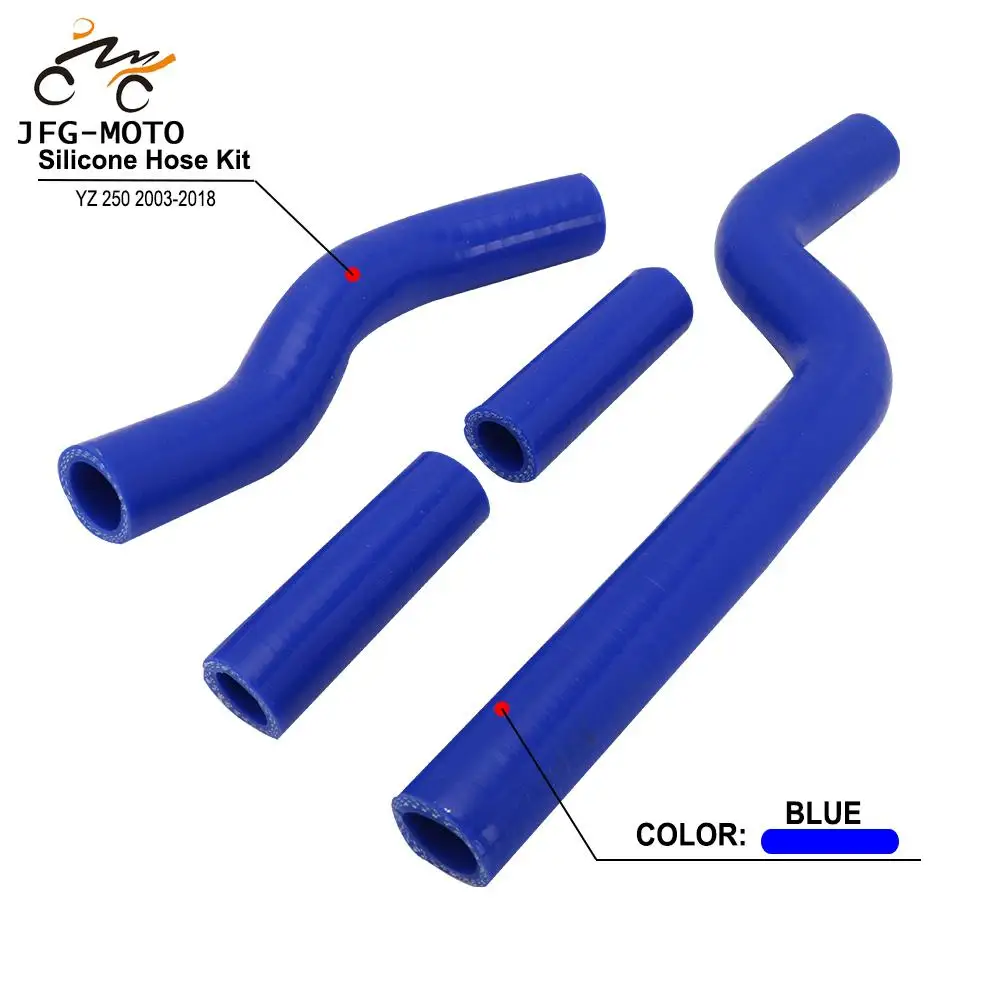 Motorcycle Silicone Radiator Coolant Hose For YAMAHA YZ250 03 04 05 06