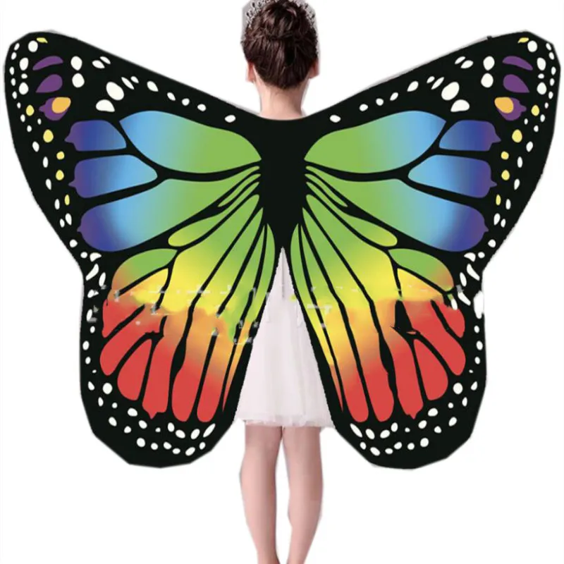 Butterfly Shawl Fairy Ladies Cape Nymph Pixie Costume Accessory Butterfly Wings for Women 