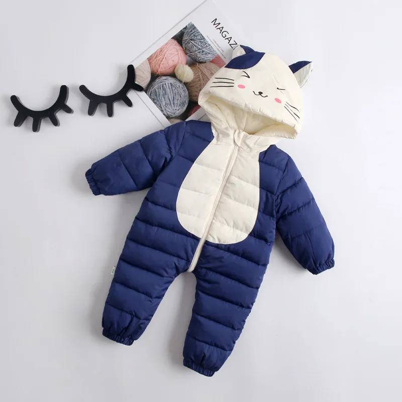 Детские комбинезоны зимняя детская теплая Плотная хлопковая одежда комбинезон