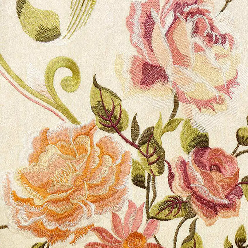 Роскошные европейские шенильные шторы с цветочной вышивкой занавески на окна