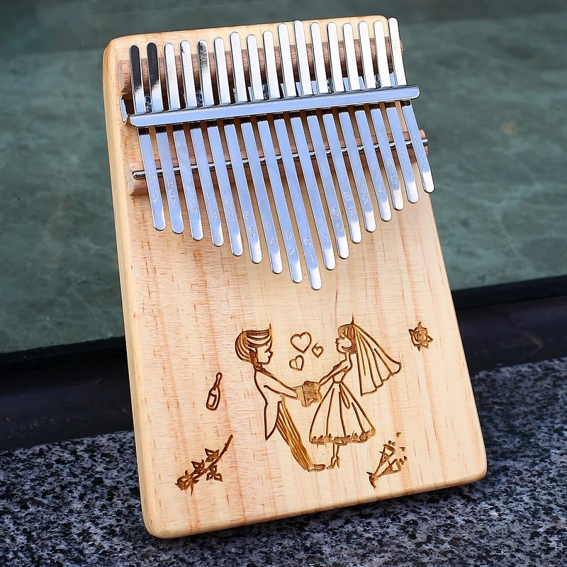 KERUS Kalimba 17 клавиш, большой палец, пианино-Mbira-твердое красное дерево и портативный с сумкой для переноски и инструкциями