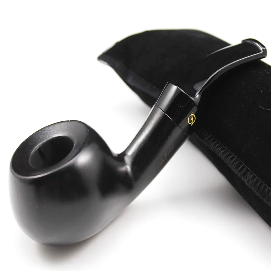 Smoking Pipe 10pc Unique Bent Handmade Nature Ebony Wood Smoking Pipe With 9mm Filters Pouch Holder
