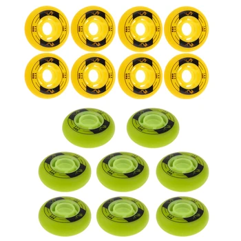 

8 Pieces/Pack Quality Indoor Outdoor Roller Hockey Inline Skate Wheels Grippers