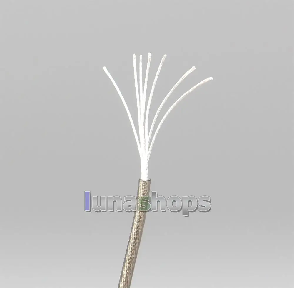 LN006510 10 м Экстремальный мягкий коричневый посеребренный сигнал PU(не Tefl) наушники для наушников DIY объемный кабель 49*0,08 диаметр: 1,3 мм