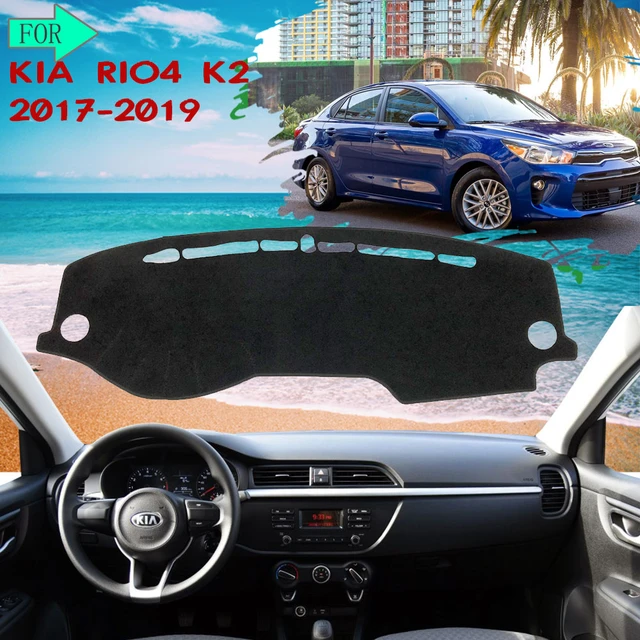  Para Kia Rio 4 K2 2017 2018 2019, alfombrilla para salpicadero de coche ruso, alfombrilla, parasol, alfombra, accesorios para coche, productos Киа Рио 4 Pegatinas para coche - AliExpress