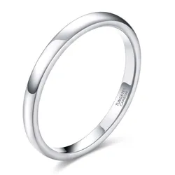 Tigrade Classic Jewelry Pure Tungsten Carbide Wedding & Engagement Band - Polished Simple Design - 8 (2mm)