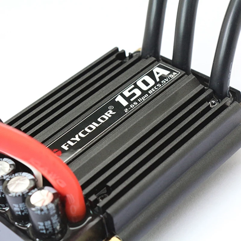 Flycolor 150A бесщеточный ESC для RC лодки 2-6S с 5,5 V/5A BEC