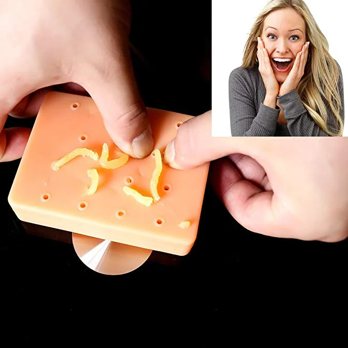 

TETOU Squeeze Acne Toy Pimple Popping Novelty Gags Peach Stress Reliever Popper Remover Fun Birthday Squeeze Toys Acne Squishy
