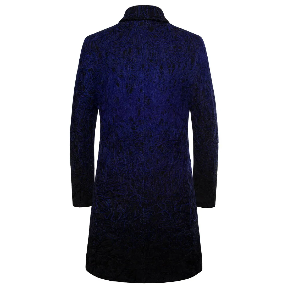 Мужской Тренч, мужская длинная облегающая мода осень-зима, одежда для мужчин, пальто черного и синего цвета, Мужское пальто, длинное