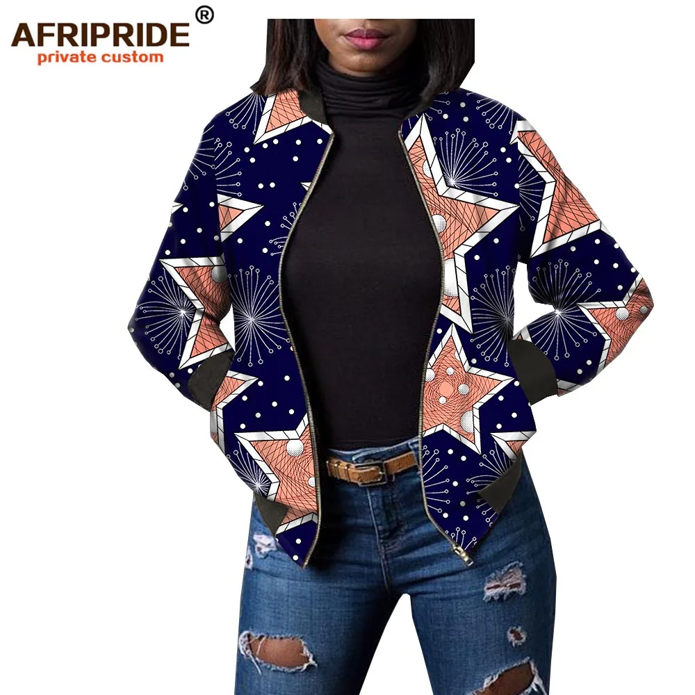 Весенняя африканская куртка dashiki для женщин AFRIPRIDE заказной bazin richi полный рукав o-образным вырезом Повседневная Женская куртка A1824009 - Цвет: 314X