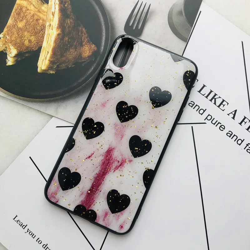 Подходит для samsung S8 S9plus эпоксидный мобильный чехол для телефона samsung S10lite Note8 Мягкий край Золотая фольга защитный чехол